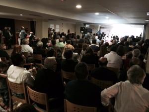 El público asistente a la presentación de la candidatura socialista a Sant Antoni. Foto: B.R.