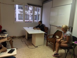 Luis Gonzaga durante la reunión de la asociación que tuvo lugar el domingo en la sede de Cruz Roja. 