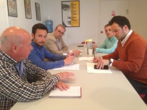 Imagen de la reunión mantenida entre la FSE y el Colegio de Arquitectos.