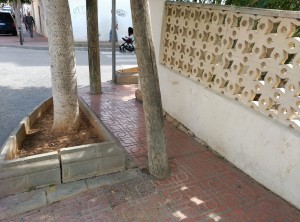 Una de las barreras arquitectónicas denunciadas por PI-Eivissa. 