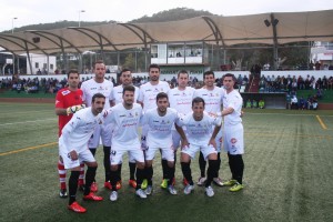 Alineación de la Peña Deportiva en un partido de esta temporada.