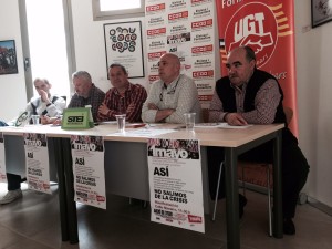 Imagen de la rueda de prensa ofrecida esta mañana.