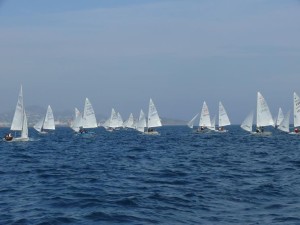 Los barcos participantes, en línea de salida