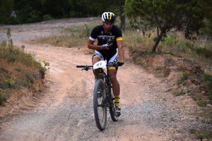 Morcillo, durante un momento de la maratón BTT. 