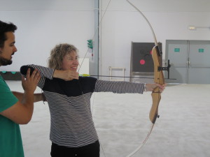 Neus Marí, durante su visita este miércoles a las instalaciones deportivas