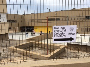 El colegio electoral de Sant Agustí. Foto: L.A.