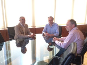 El secretario general de la FSE-PSOE, VIcent Torres, sÍ SE ha reunido el presidente en funciones, Vicent Serra, y Mariano Juan, en el Consell. Foto: L.A.