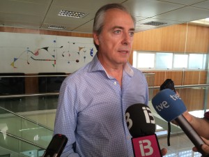 El presidente del Consell en funciones, Vicent Serra, esta mañana en el Consell. Foto: L.A.