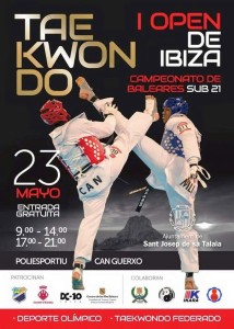 Cartel de la primera edición del Open de Ibiza de taekwondo, que se disputará el próximo sábado.