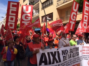 Una imagen de la manifestación del 1 de mayo del pasado año en Ibiza.