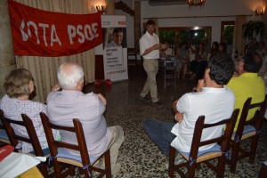 Imagen de Pep Torres durante el acto