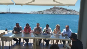 Todos los candidatos del PP en rueda de prensa, celebrada esta mañana.