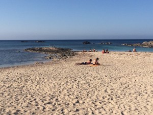 La playa de es Pujols el pasado sábado.