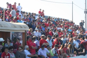 Imagen de la grada del municipal de Sant Francesc en el partido ante la Peña Sport