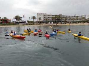 Imagen de la jornada de iniciación celebrada en la bahía de Portmany