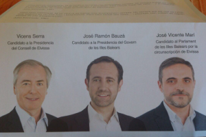 Imagen del material electoral del PP con la errata en el nombre del candidato al Consell