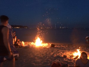 Una de las hogueras encendidas en Talamanca.