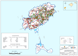 Mapa de las concesiones de agua subterránea, con fecha de 2009.