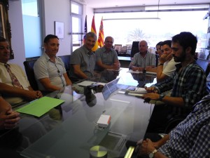 Imagen de la reunión mantenida hoy con los empresarios de Sant Antoni.