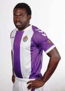 El jugador camerunés Clyde Armel Essomba, en su paso por el Valladolid B.