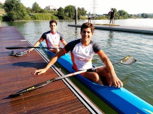 Jorge Gascón y Raúl Galindo finalizaron en cuarta posición en K-2 cadete.