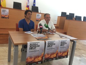 José Luis Rodríguez y Antoni Marí Marí 'Carraca' en la rueda de prensa.  