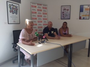 Matilde Martínez, Felipe Zarco y Silvia Fernández, en rueda de prensa de hoy.