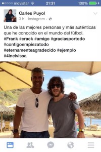 Pujol y Frank Raijkaard coinciden en una playa de Ibiza