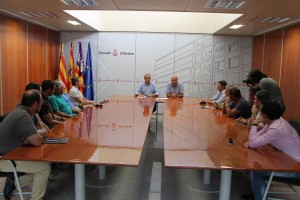 Un momento de la reunión, que ha tenido lugar hoy en el Consell d'Eivissa.