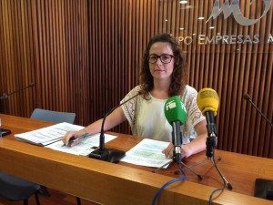 La directora de comunicación de Palladium Hotel Group, Cristina Ruiz, en rueda de prensa. Foto: L.A.