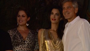 George Clooney, junto a su mujer, Amal Alamuddin, en la pfiesta de presentación en Ibiza de su marca de tequila. Fotos: Ibiza Producciones