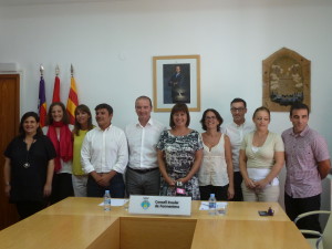 El equipo de gobierno de Formentera junto a Francina Armengol. Foto: Consell de Formentera