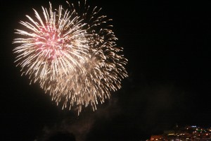 Fuegos artificiales de las Festes de la Terra 2015.