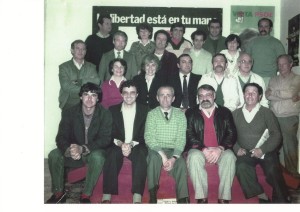 Llanos Lozano, en la foto de candidatura del PSOE al Ayuntamiento de Vila en 1983.