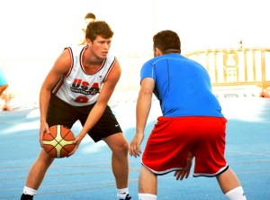 José Miguel Riera, durante el último partido en la categoría sénior masculino.