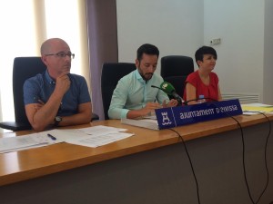 Alfonso Molina, Rafa Ruiz y Elena López, durante la rueda de prensa de hoy.