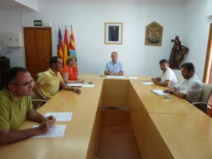 Imagen de la reunión de la junta de portavoces que ha tenido lugar hoy en Formentera.