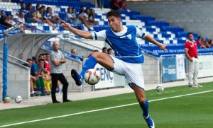 Fernando Doménech, nuevo futbolista del Formentera, en un partido con el Lucena. Foto: Lucena hoy