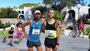 Óscar Santos, a la derecha, y José Antonio Planells, primero y segundo en categoría masculina.