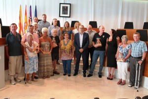 Los turistas fueron homenajeados en el salón de actos del Consell Insular d'Eivissa.