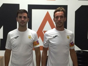 Toni Rosselló y Yuyu, los dos capitanes de la Peña Deportiva Fútbol Sala.