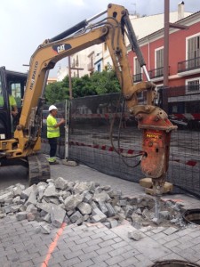 Obras en el puerto para intentar evitar más inundaciones. 