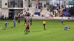 Los jugadores del Formentera celebran el triunfo en la Cpopa ante el Alcoyano por 1-2.