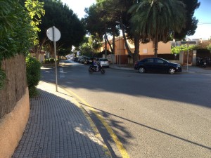 La esquina de la calle Alzines donde tuvo lugar el accidente. 