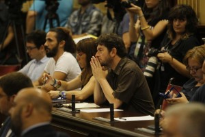 Alberto Jarabo, líder de Podem, al Parlament. Foto: Ara Balears