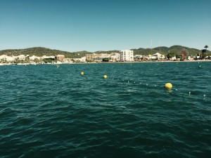 Imagen del área balizada en la playa de S'Arenal.