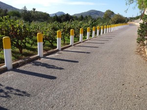 Imagen de los bolardos instalados en el municipio de Sant Josep. 