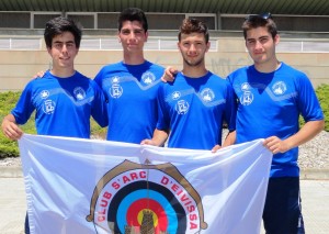  Iván Mari, Daniel Baena, Alejandro  Costa y Iván Torres, del Club S'Arc d'Eivissa.