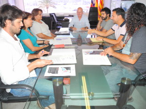 Moment de la firma del conveni amb la Aliança Mar Blava