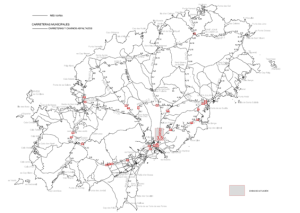 El mapa de las reparaciones de la red viaria. 